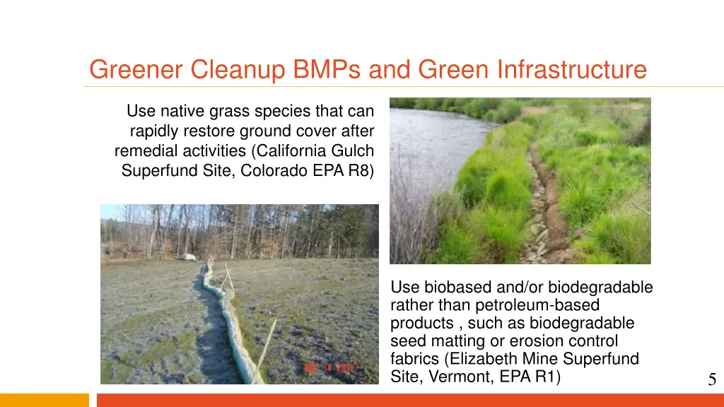 greener cleanup bmps and green infrastructure