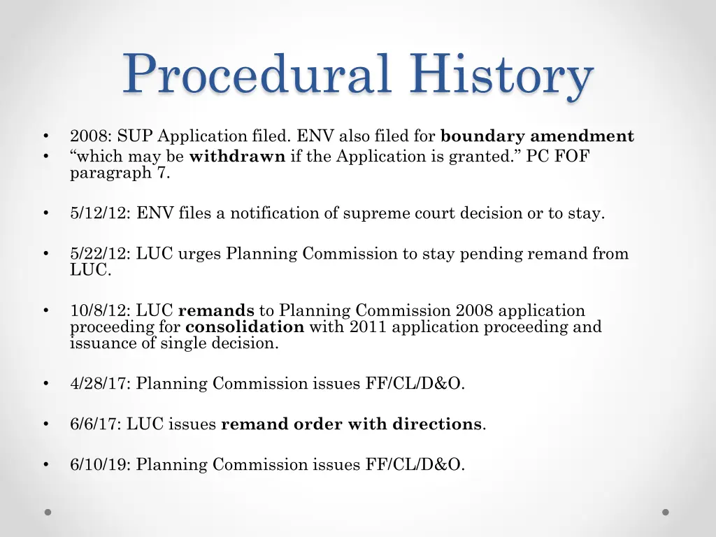 procedural history