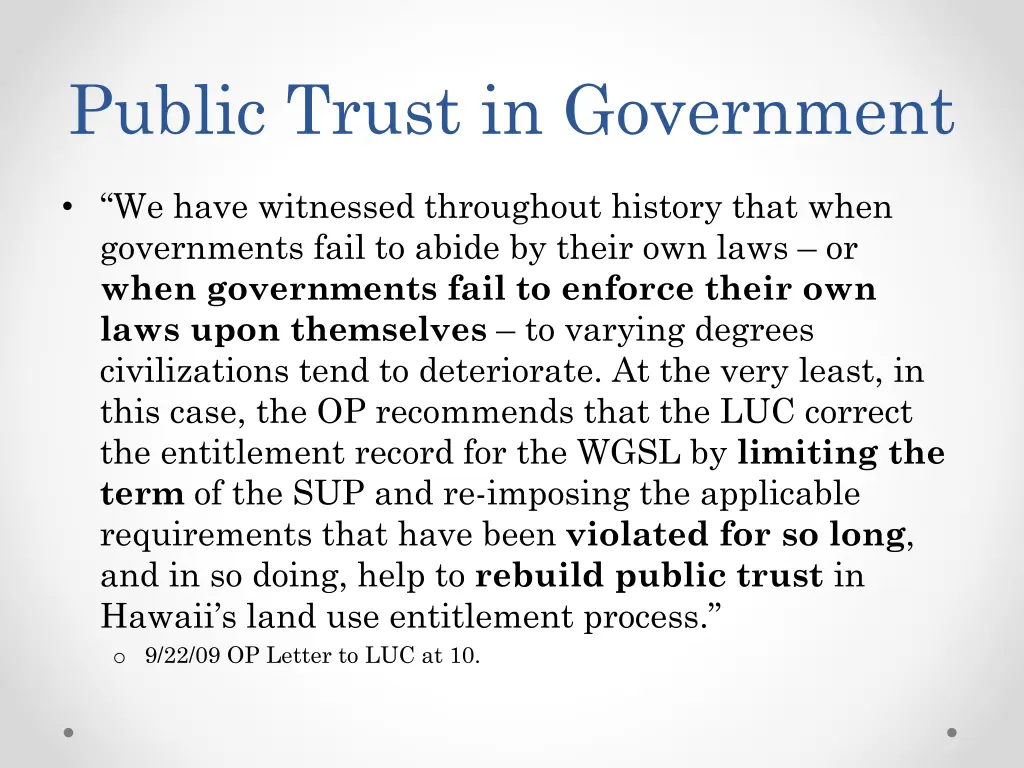 public trust in government