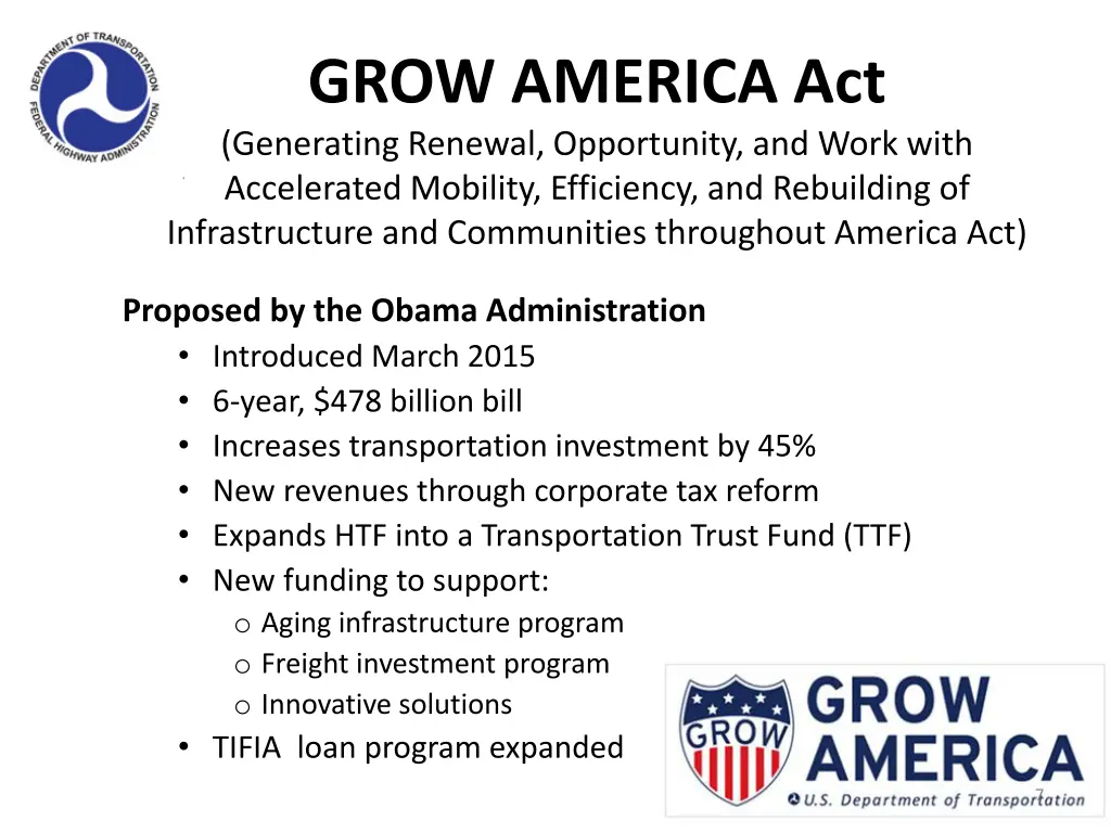 grow america act generating renewal opportunity