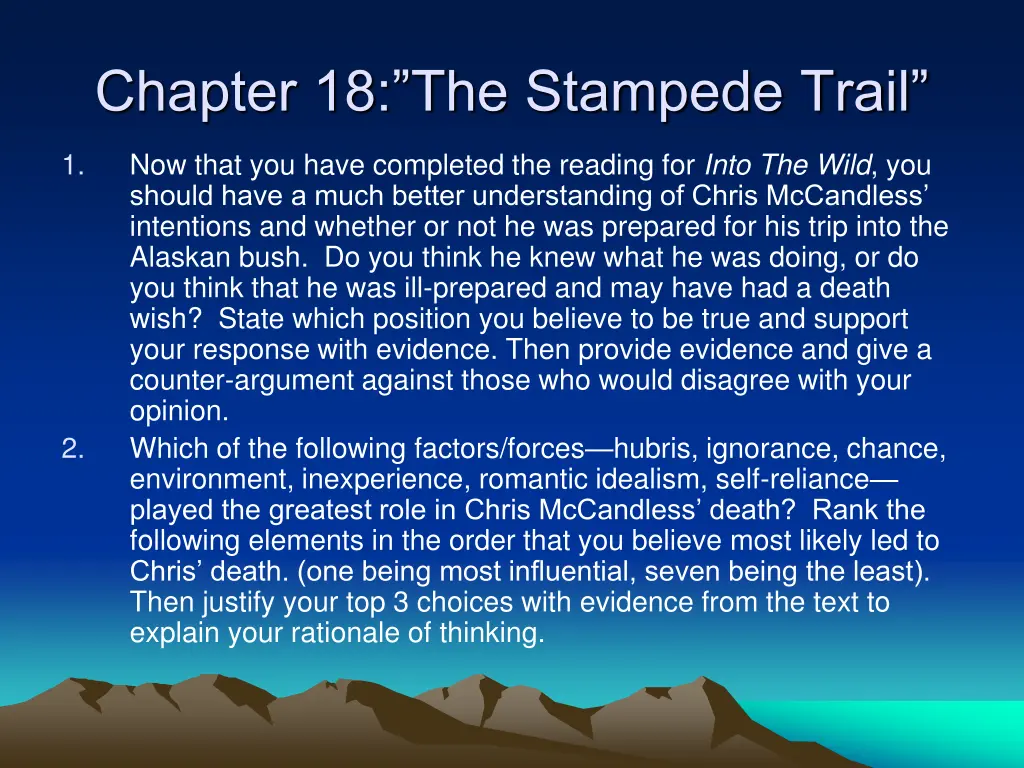 chapter 18 the stampede trail