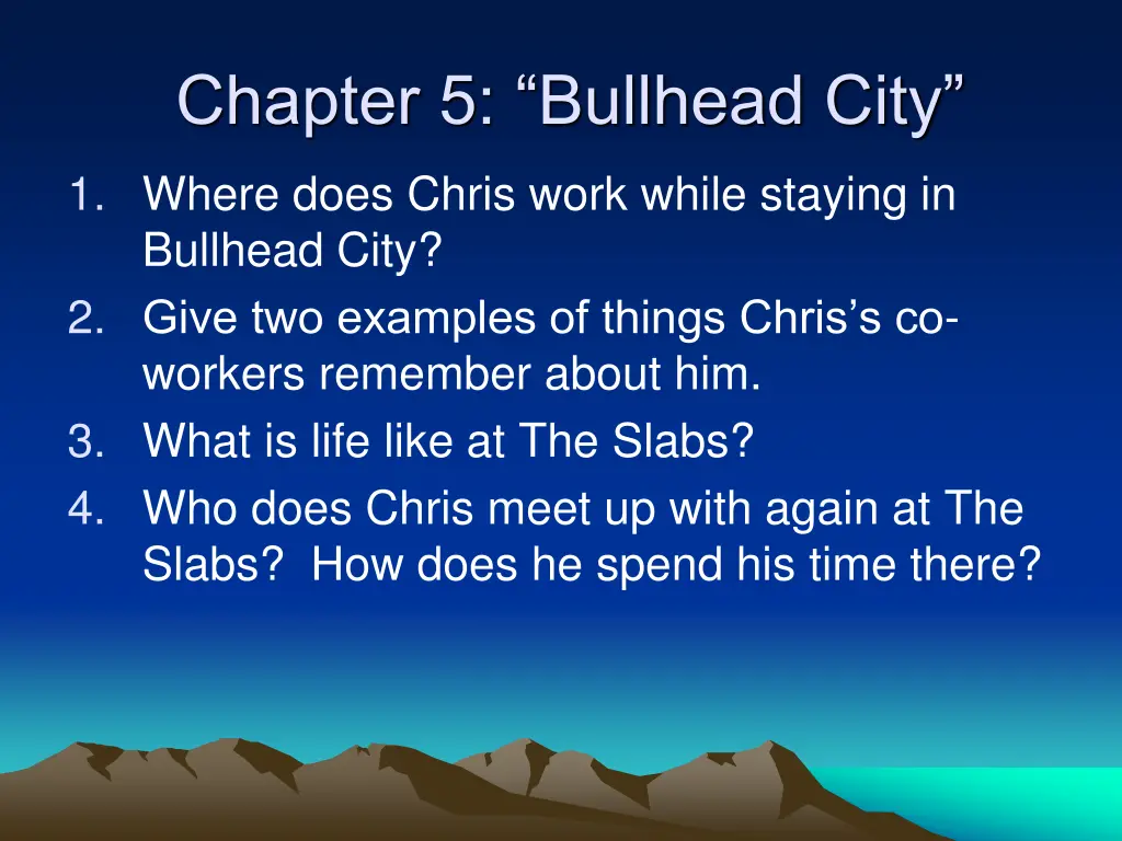 chapter 5 bullhead city