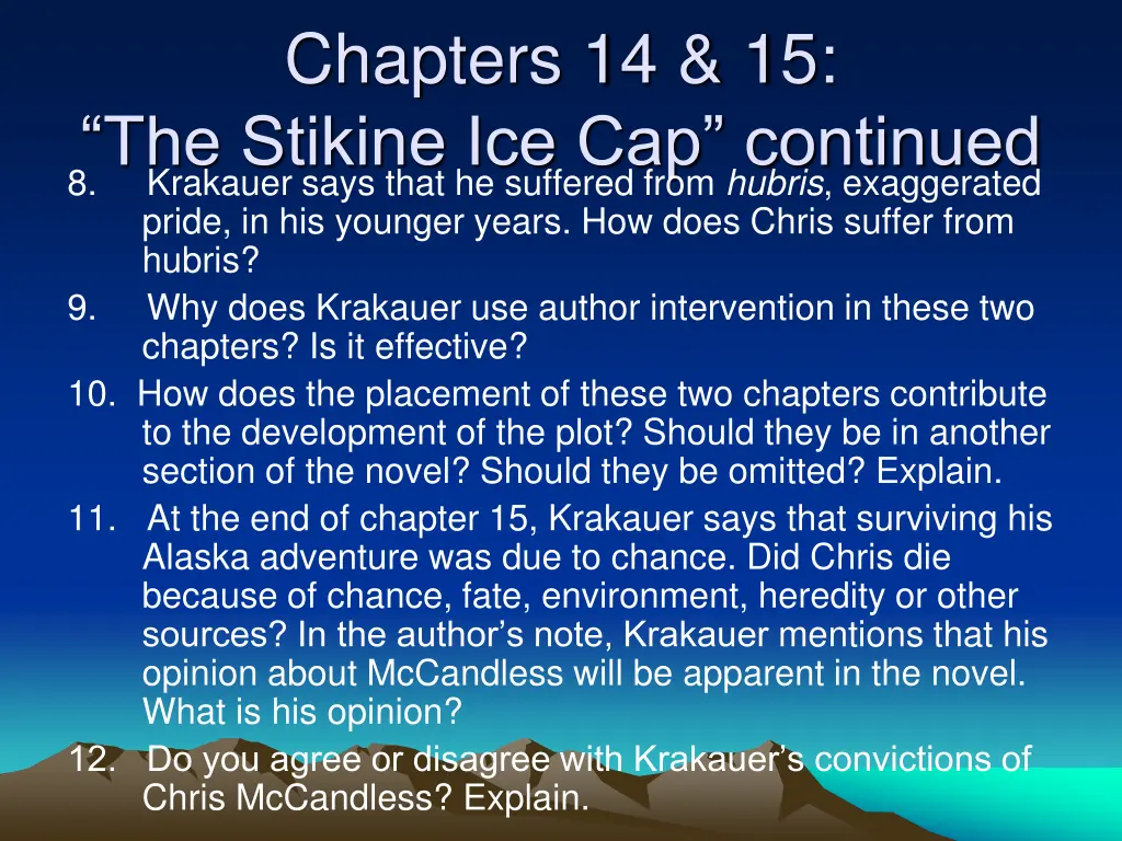 chapters 14 15 the stikine ice cap continued