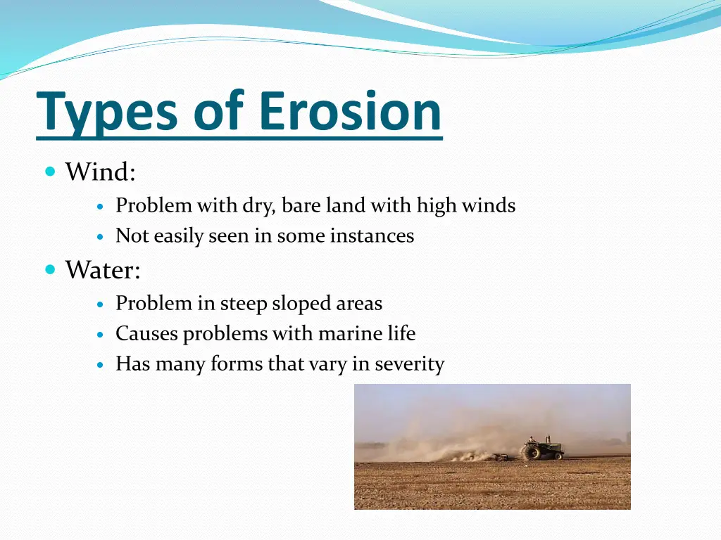 types of erosion