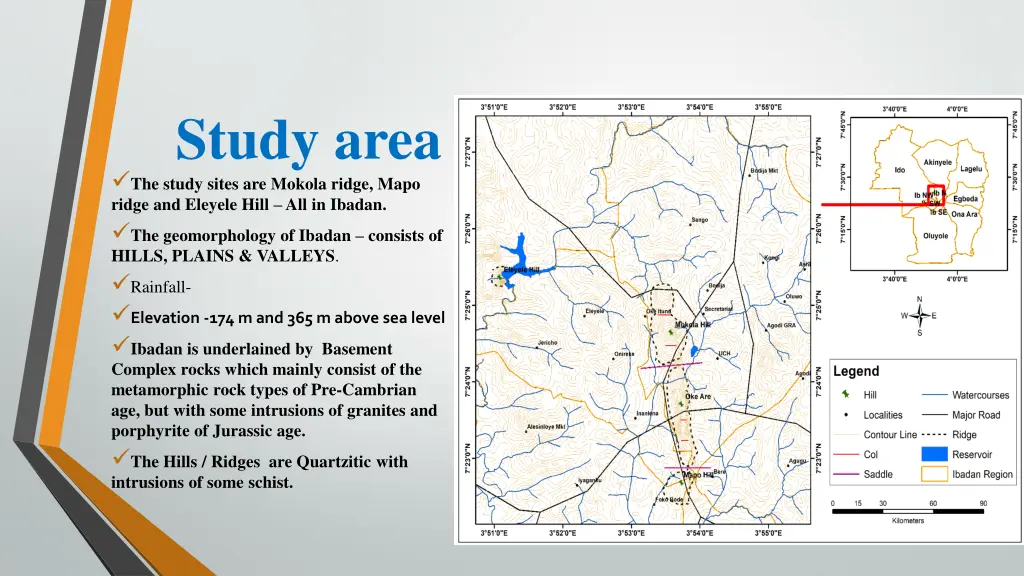 study area the study sites are mokola ridge mapo