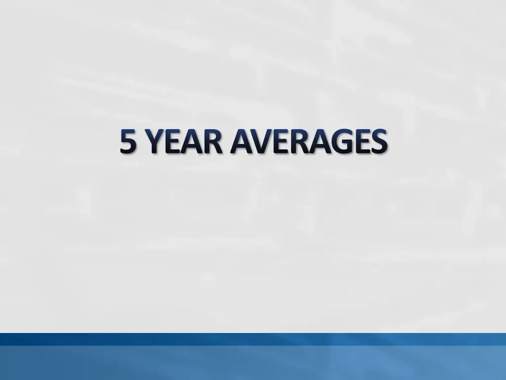 5 year averages