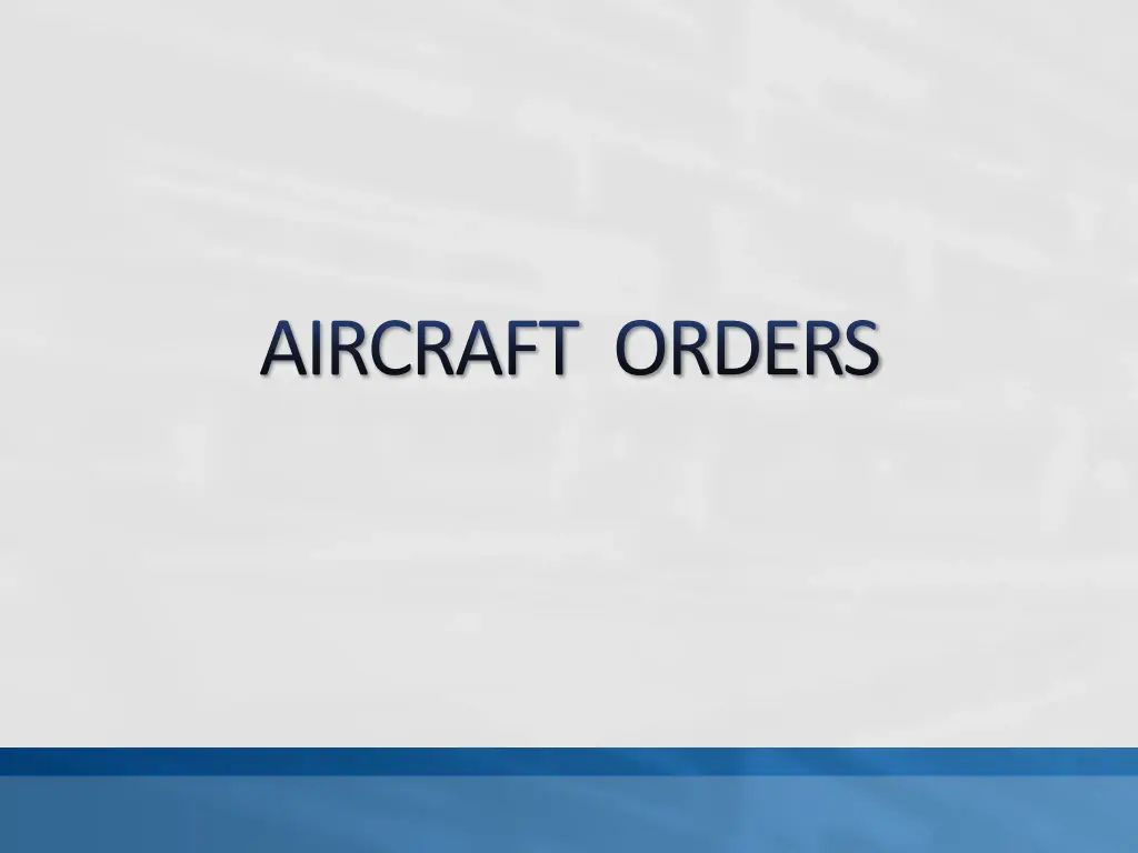 aircraft orders