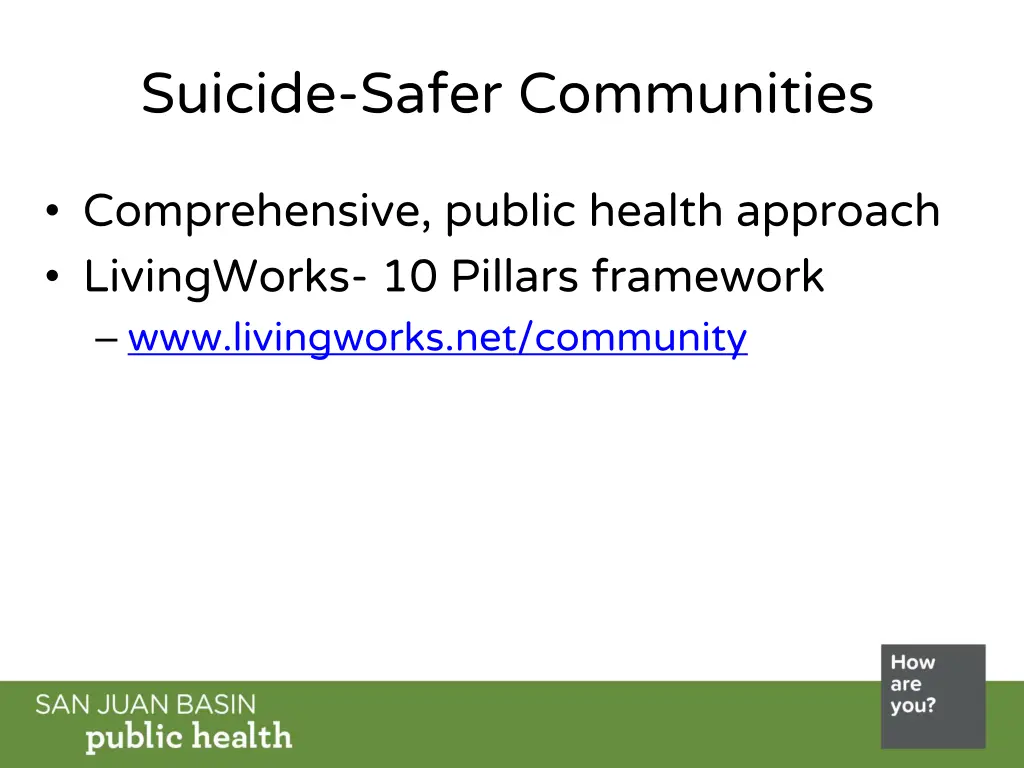 suicide safer communities