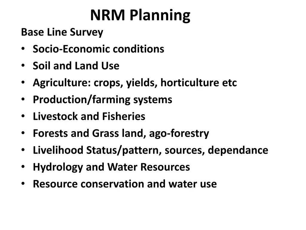 nrm planning