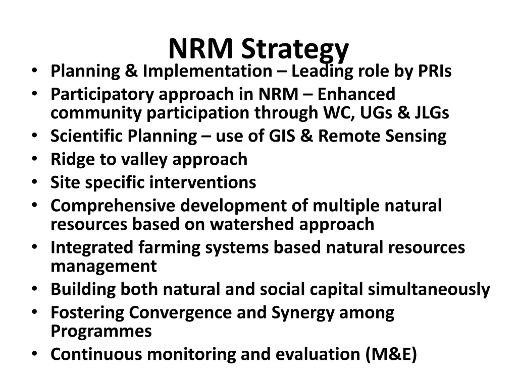 nrm strategy