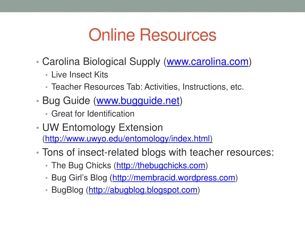 online resources