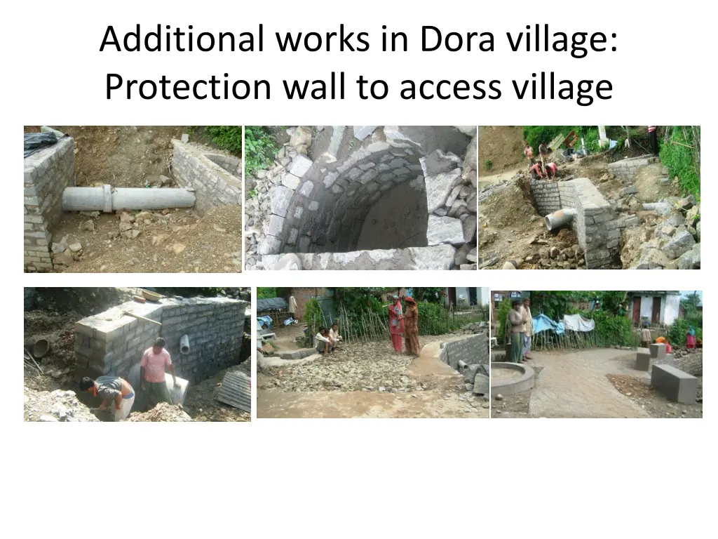 additional works in dora village protection wall