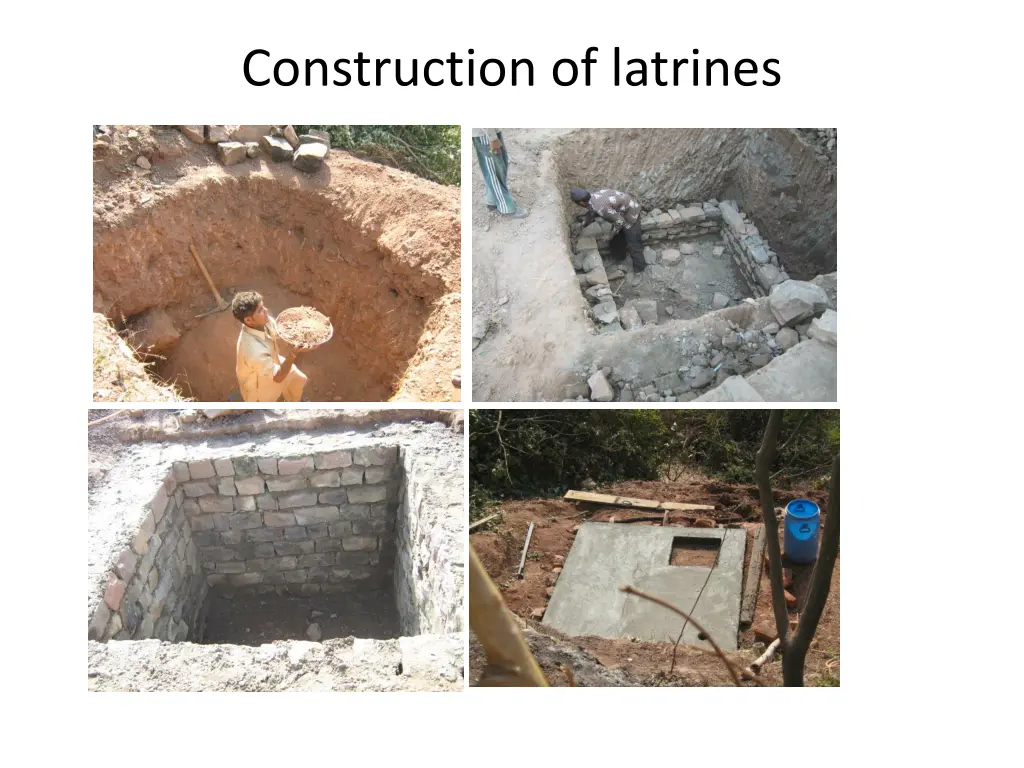 construction of latrines