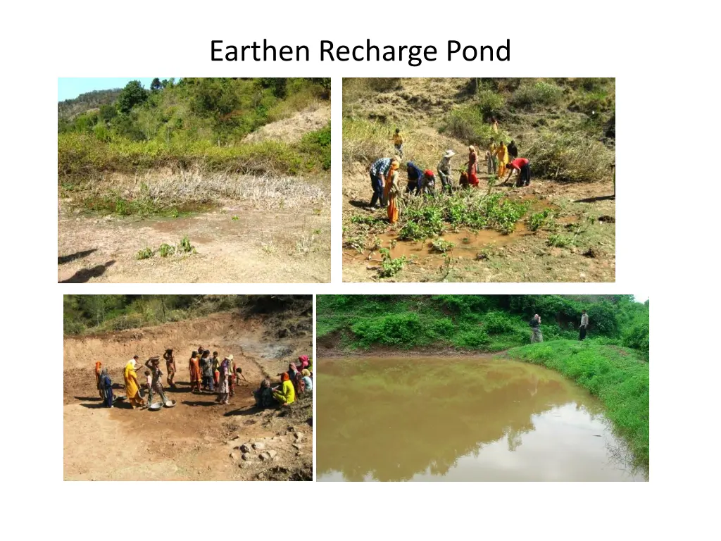 earthen recharge pond