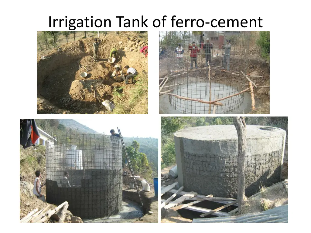 irrigation tank of ferro cement