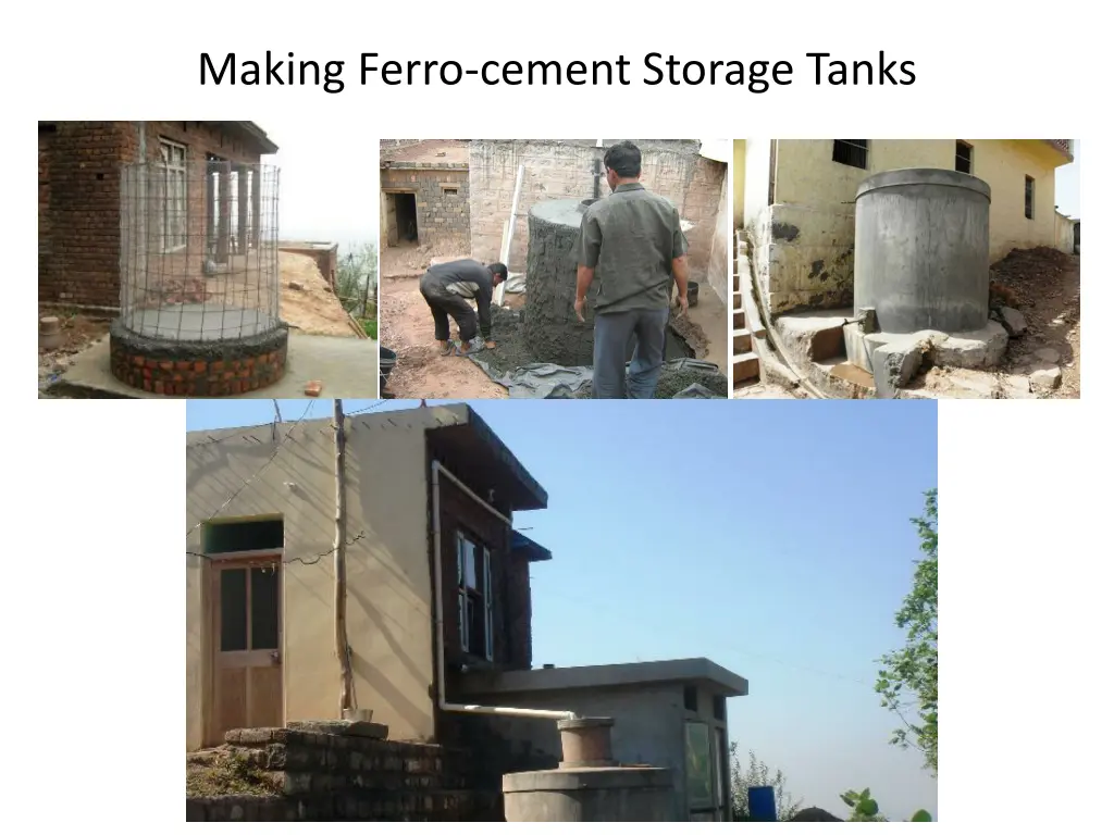 making ferro cement storage tanks