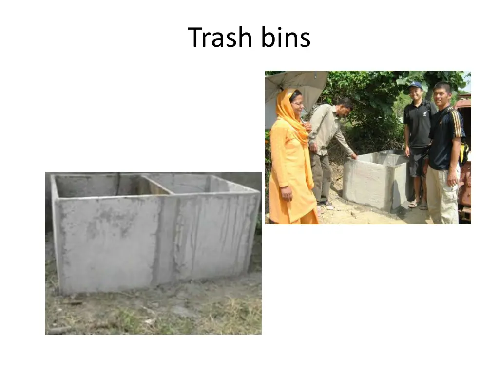 trash bins