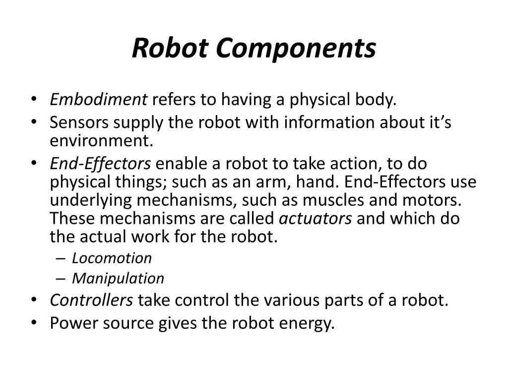 robot components