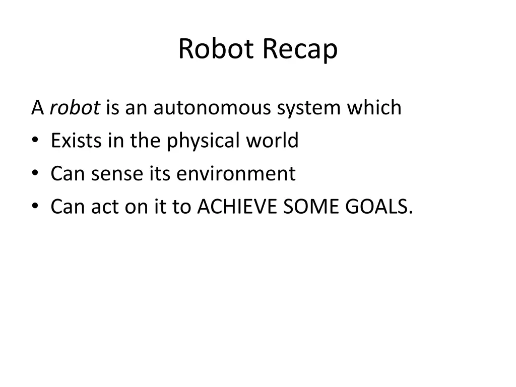 robot recap