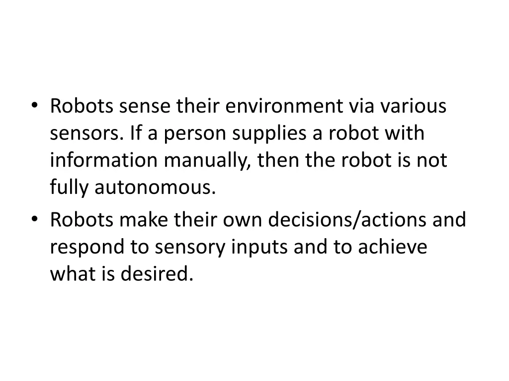 robots sense their environment via various