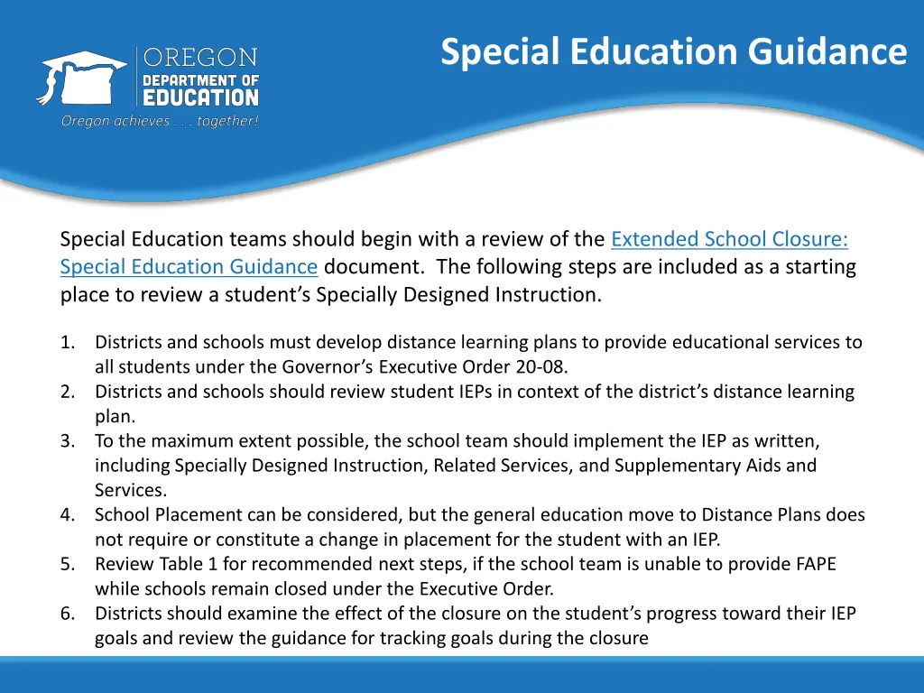 special education guidance