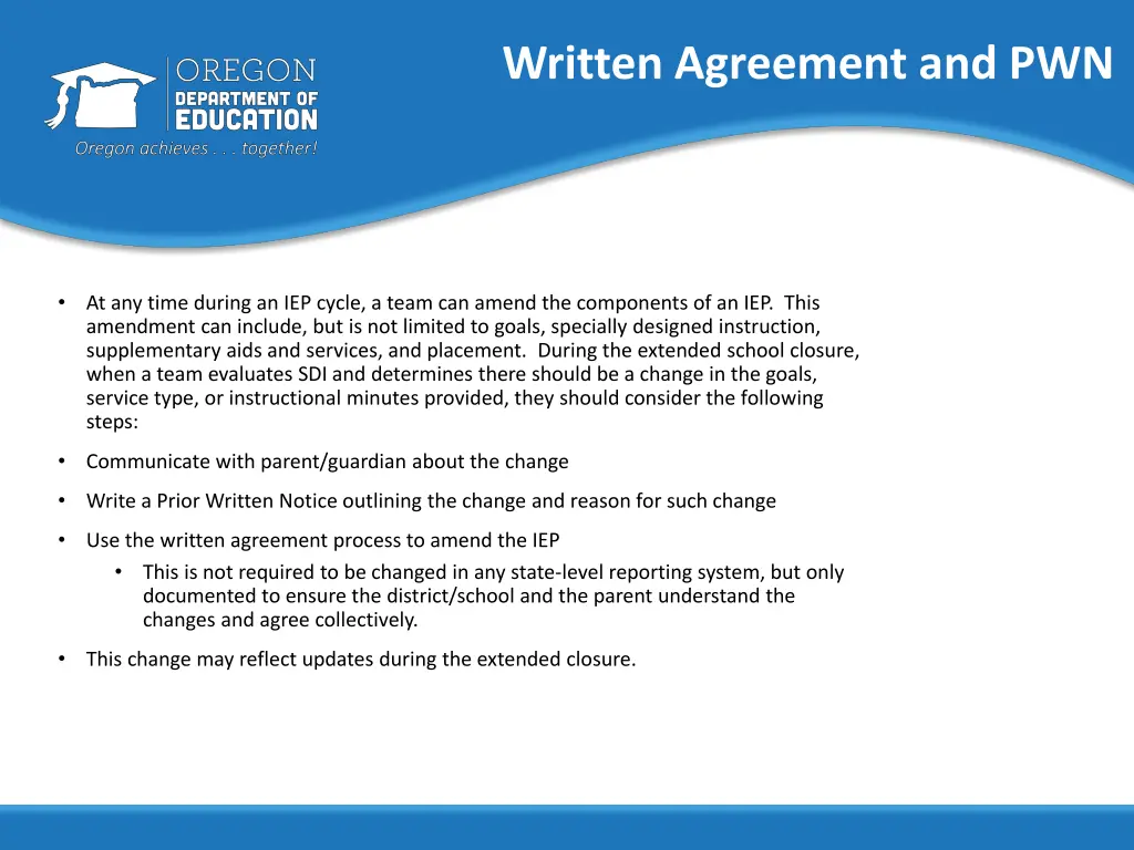 written agreement and pwn