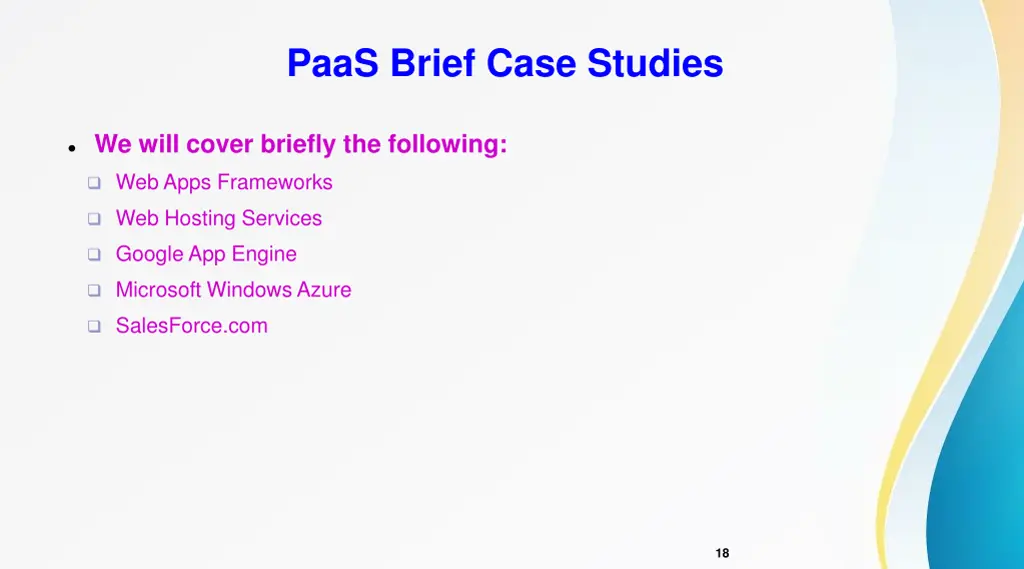 paas brief case studies