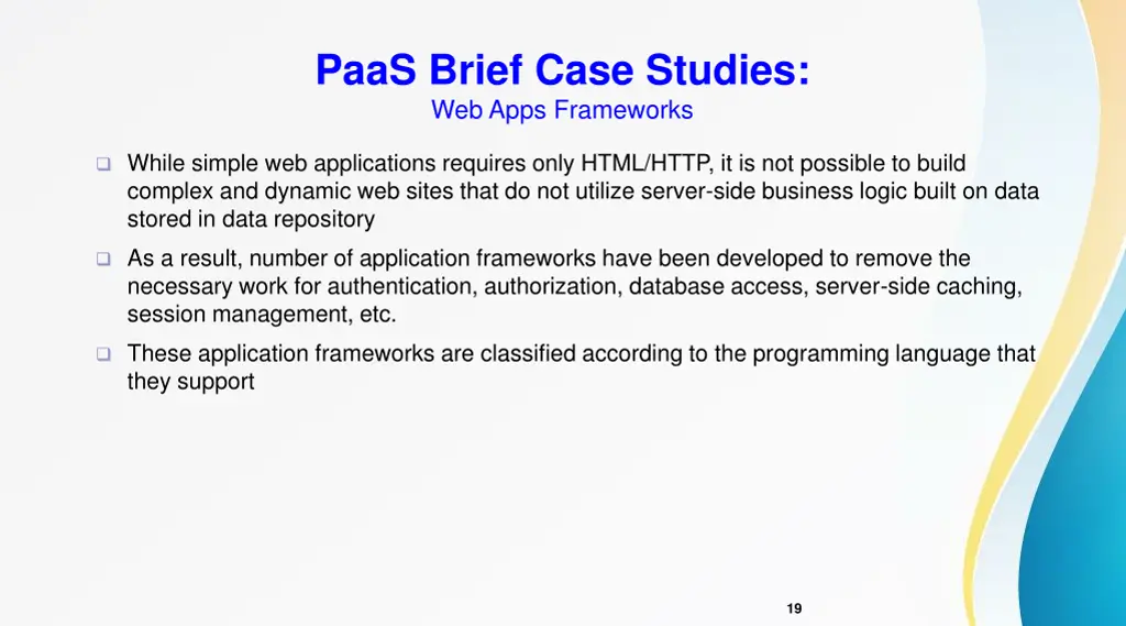 paas brief case studies web apps frameworks