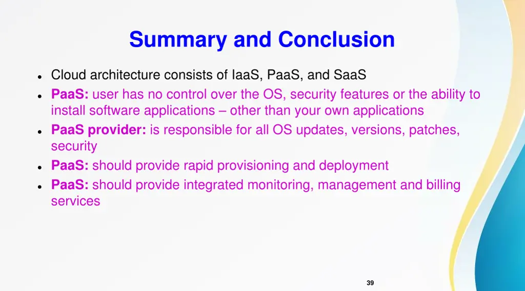 summary and conclusion