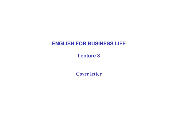 english for business life