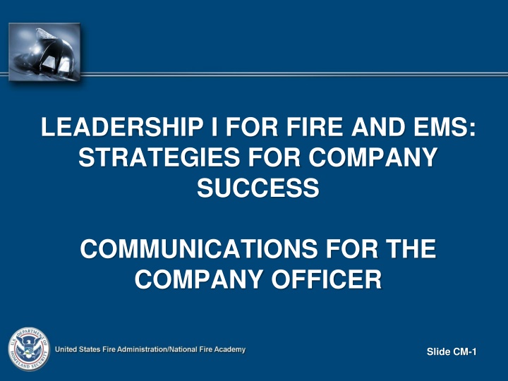 leadership i for fire and ems strategies