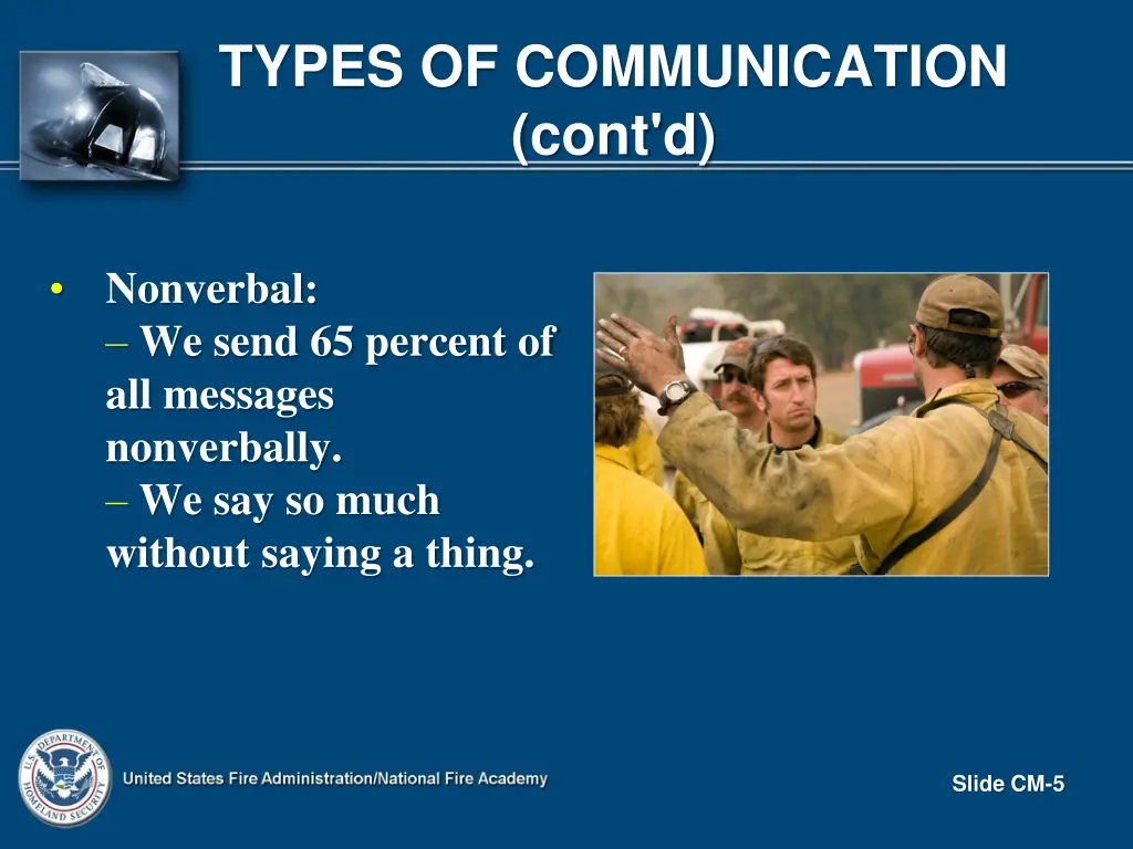 types of communication cont d