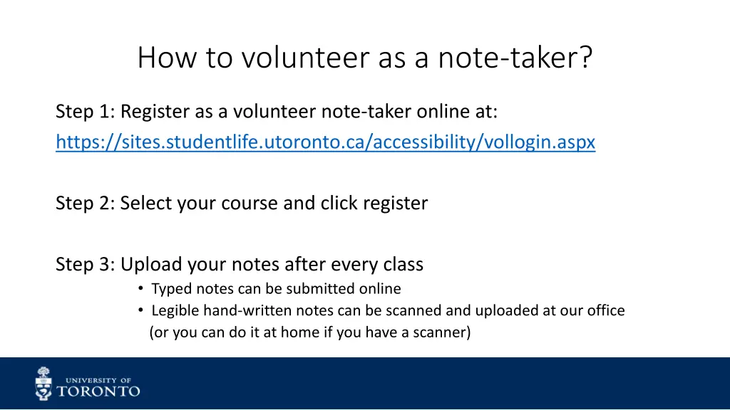 how to volunteer as a note taker