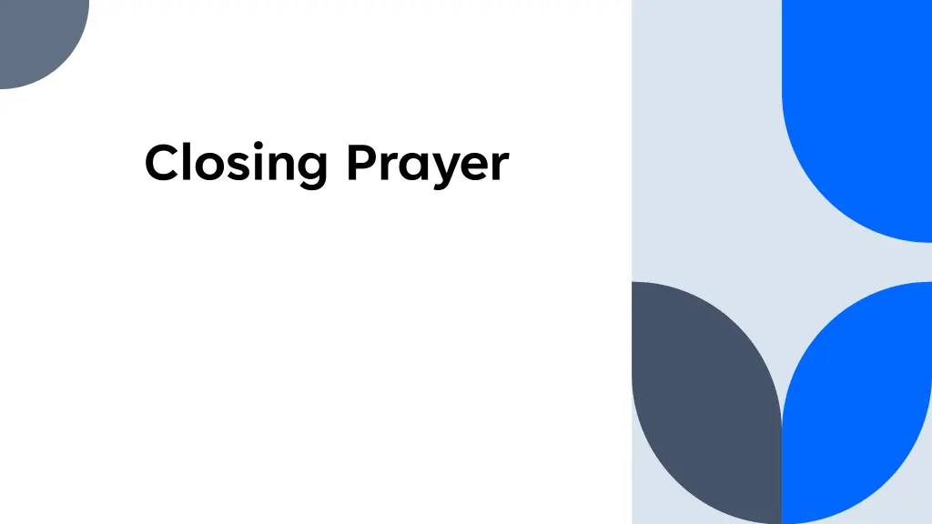 closing prayer