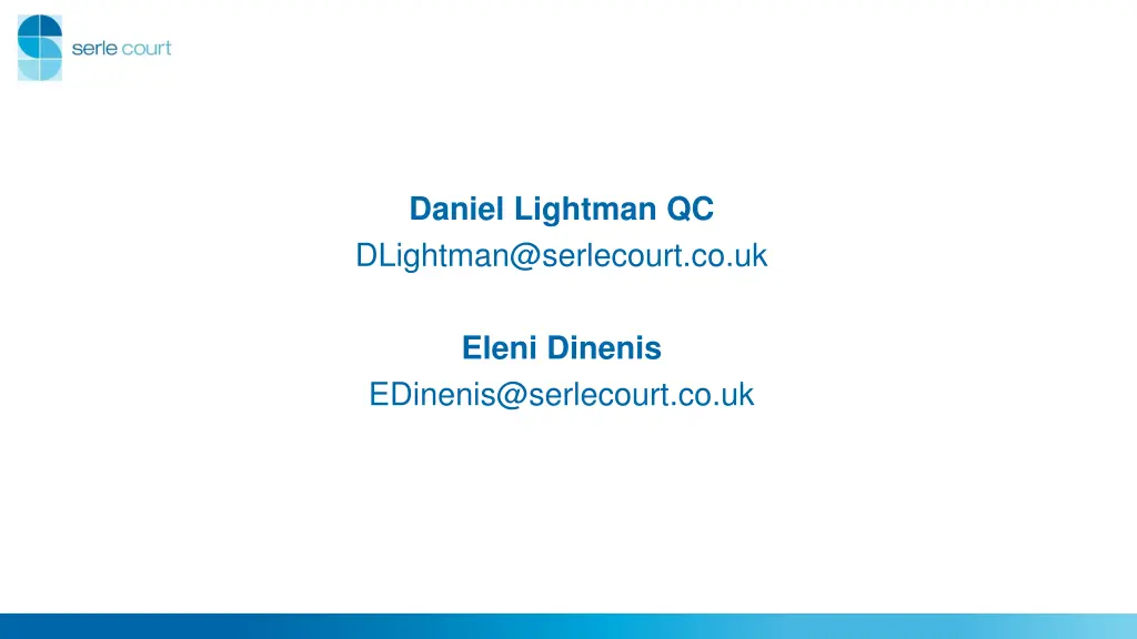 daniel lightman qc dlightman@serlecourt co uk