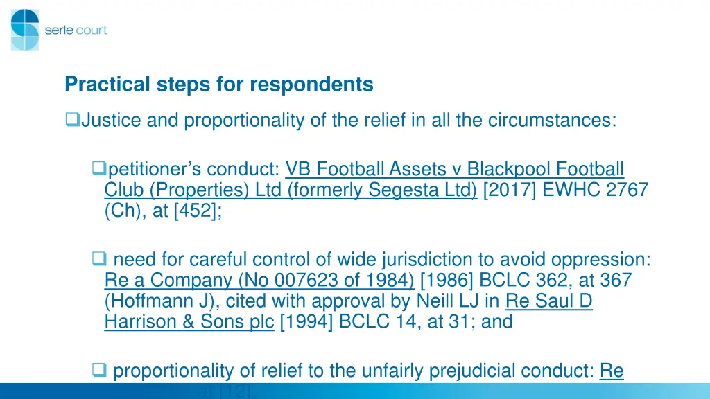 practical steps for respondents 2