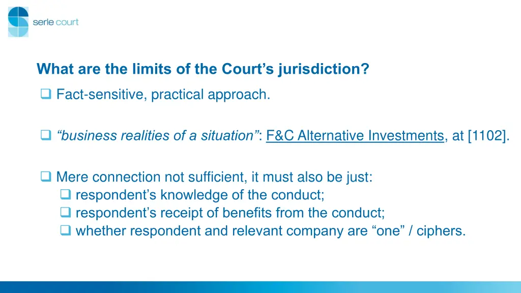 what are the limits of the court s jurisdiction 1