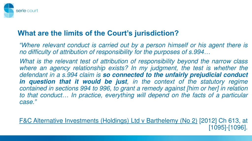 what are the limits of the court s jurisdiction