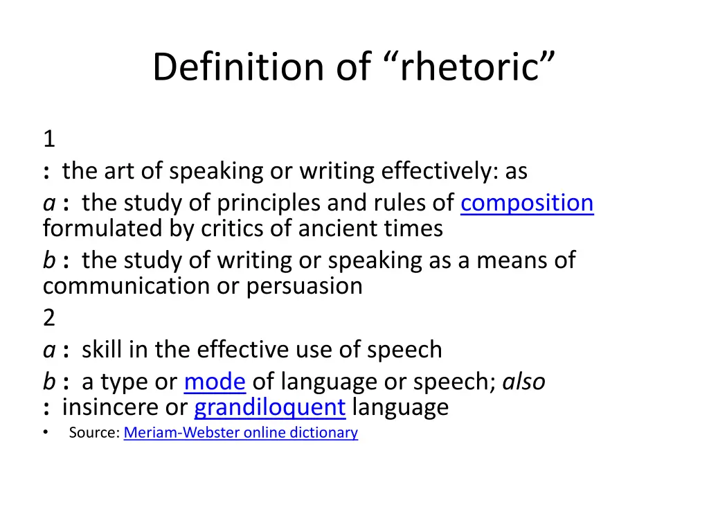 definition of rhetoric