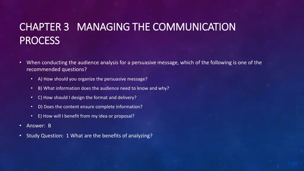 chapter 3 managing the communication chapter 1