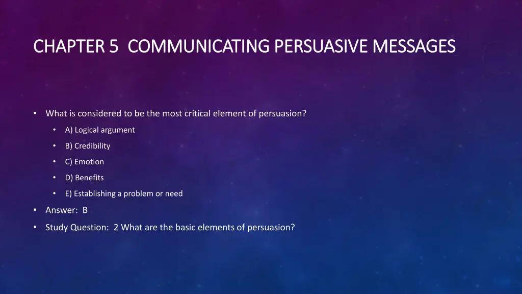 chapter 5 communicating persuasive messages