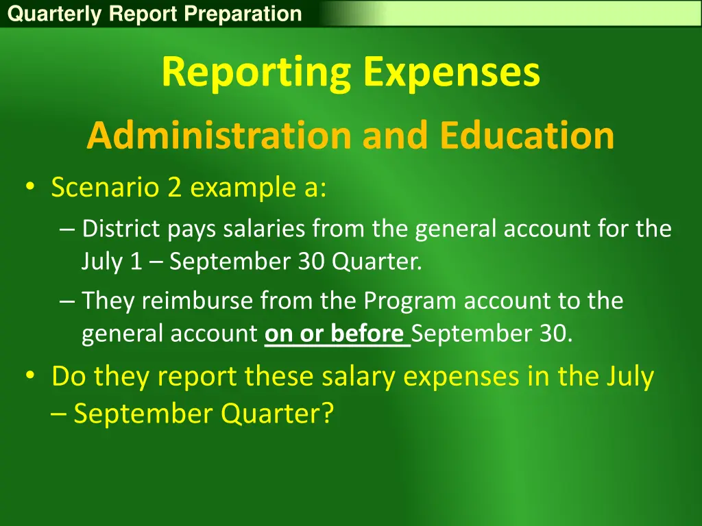 quarterly report preparation 12