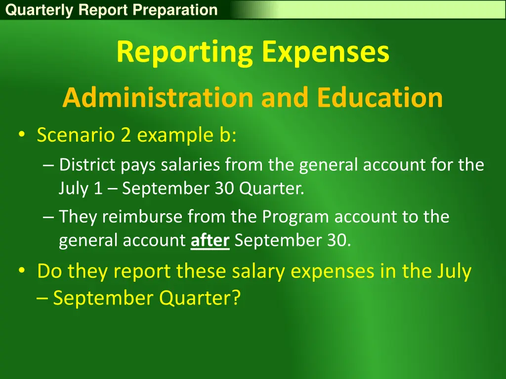 quarterly report preparation 14