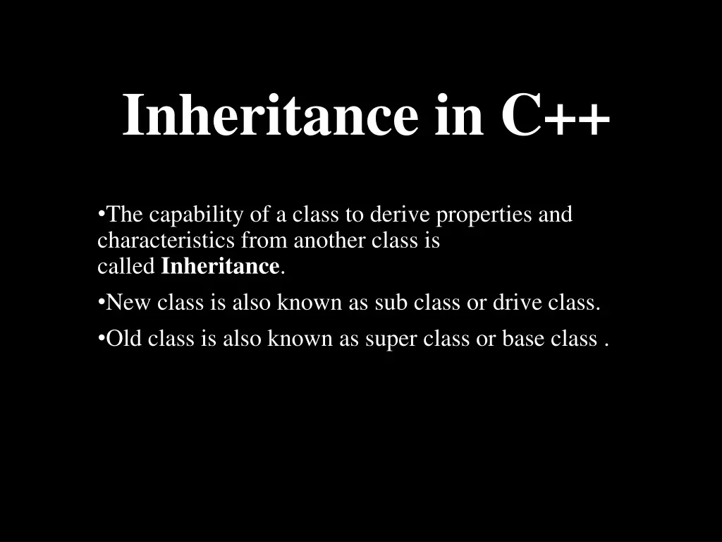 inheritance in c