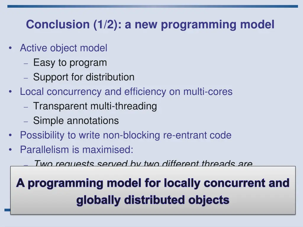 conclusion 1 2 a new programming model