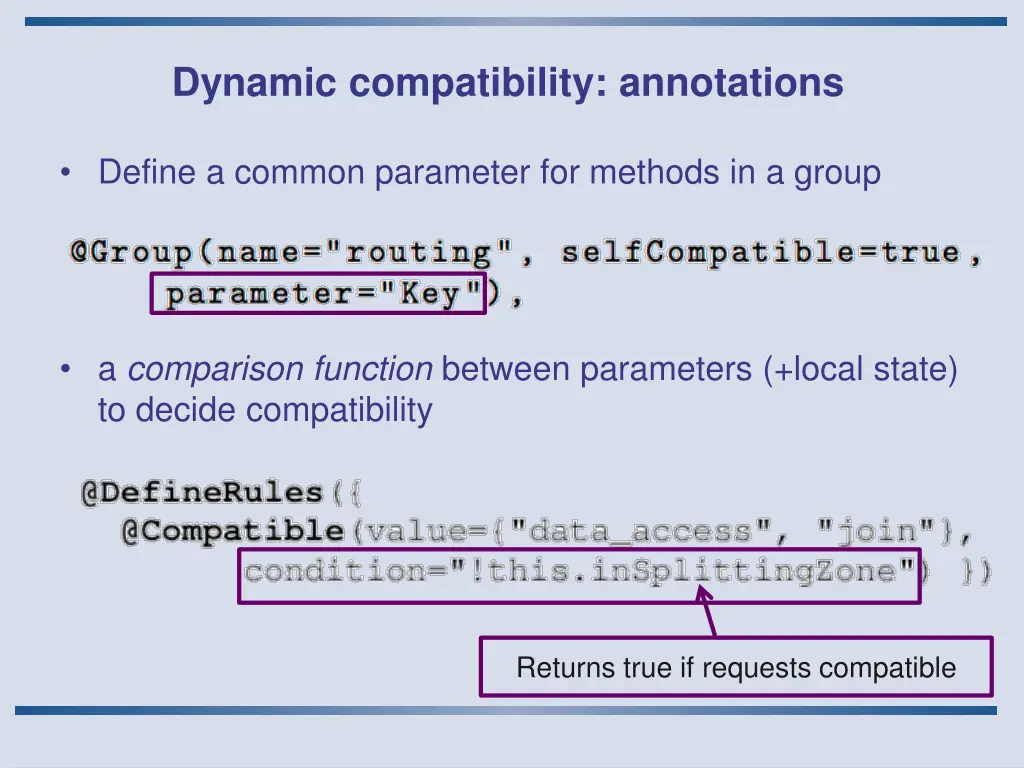 dynamic compatibility annotations