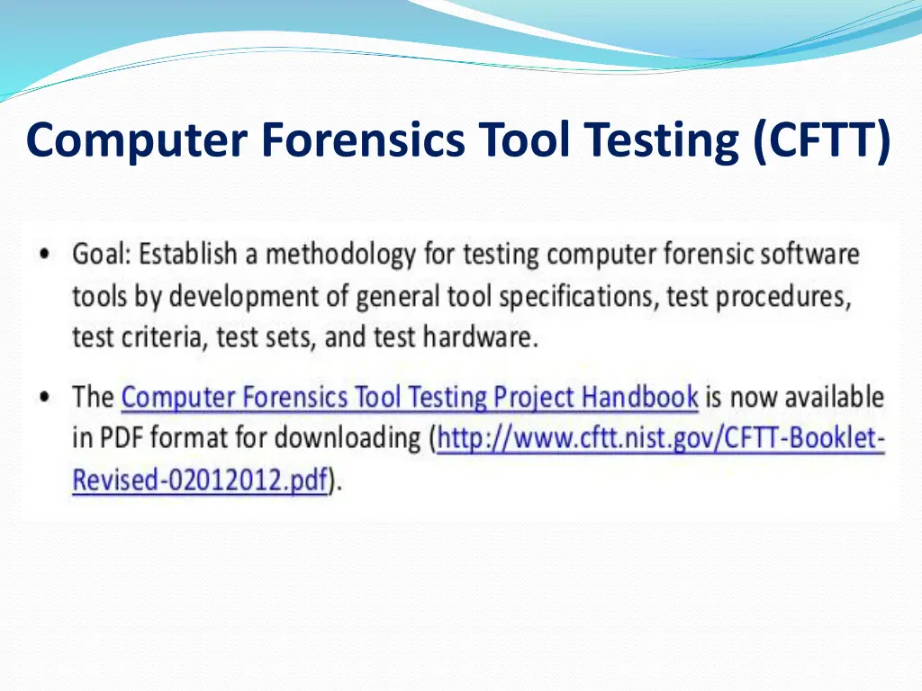 computer forensics tool testing cftt