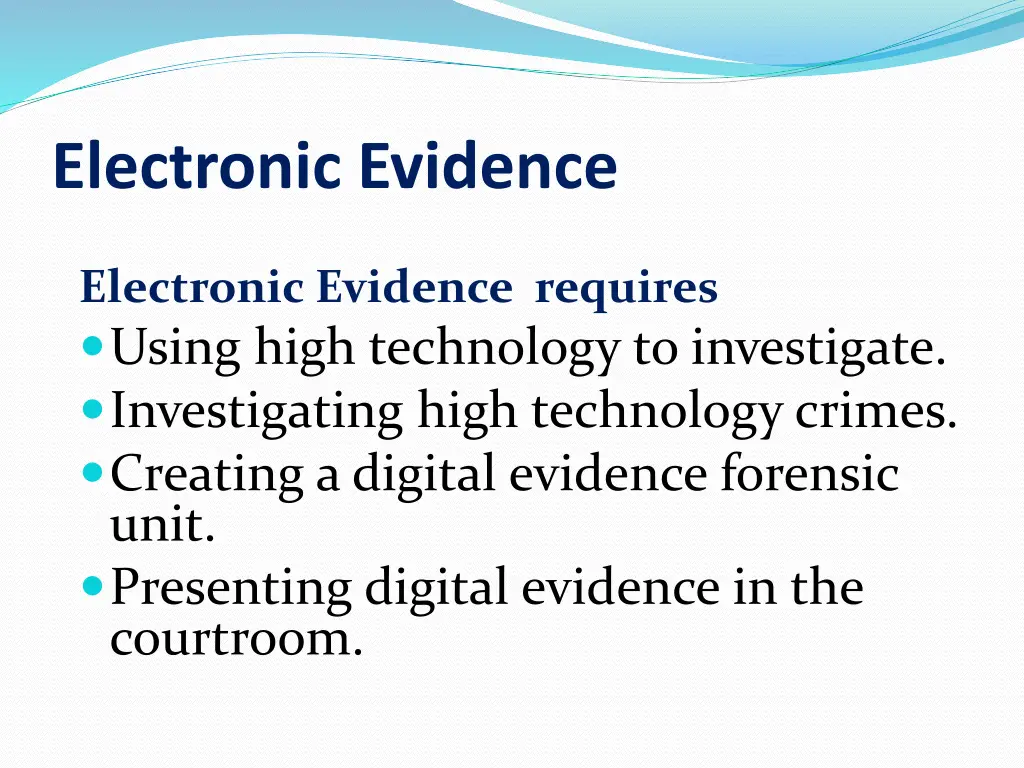 electronic evidence