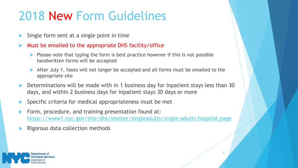 2018 new form guidelines