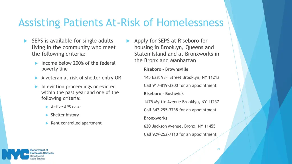 assisting patients at risk of homelessness 1